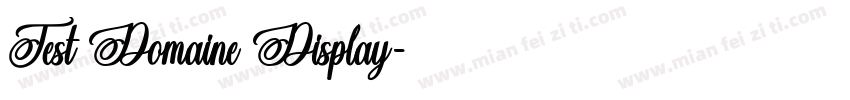 Test Domaine Display字体转换